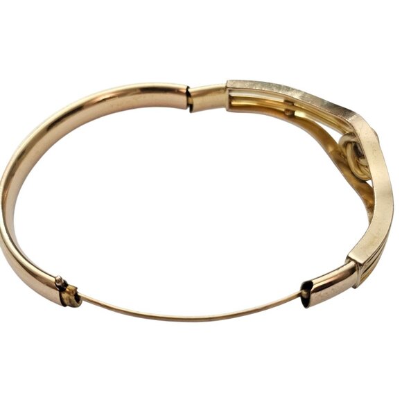 Cam And Co. Gold Filled Celtic Knot Design Hinged Bracelet, Signed - Picture 9 of 16